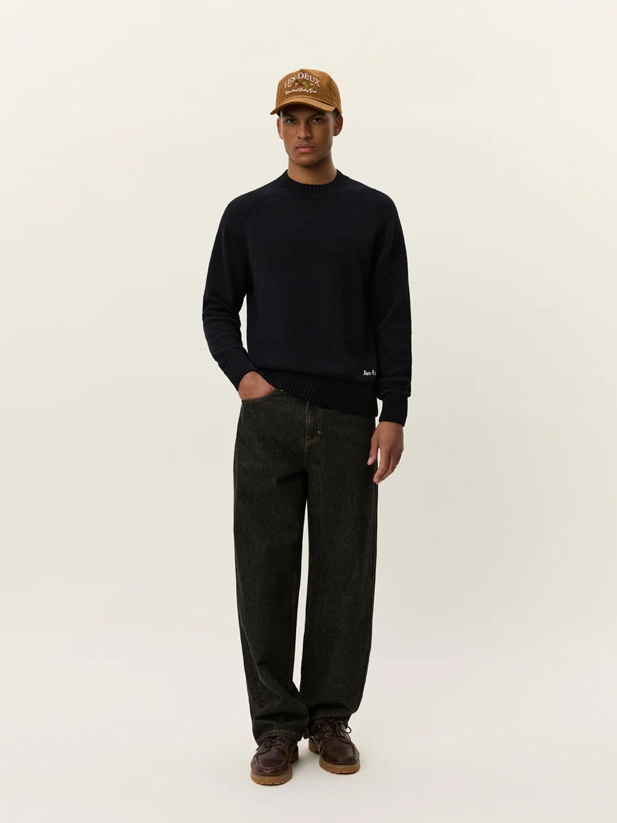 Les Deux Brad Roundneck Knit Black