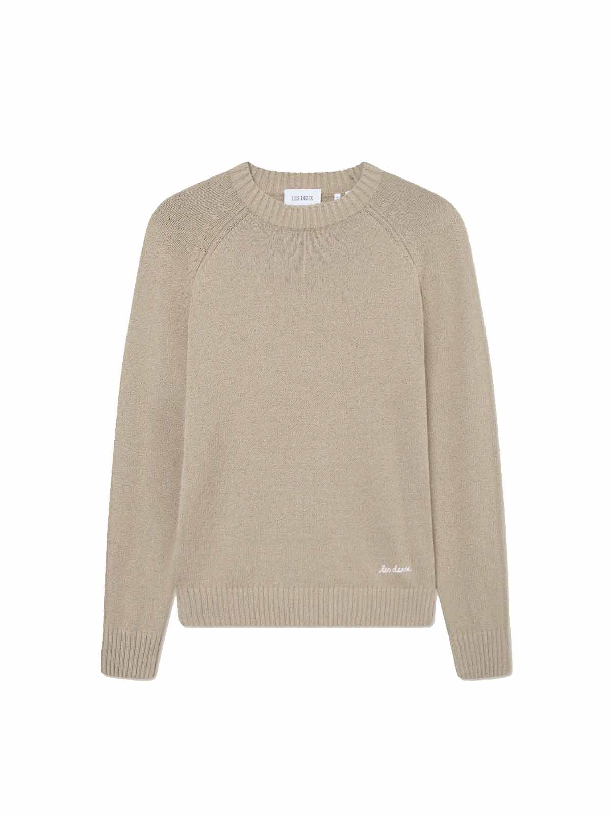 Les Deux Brad Roundneck Knit Dark Sand