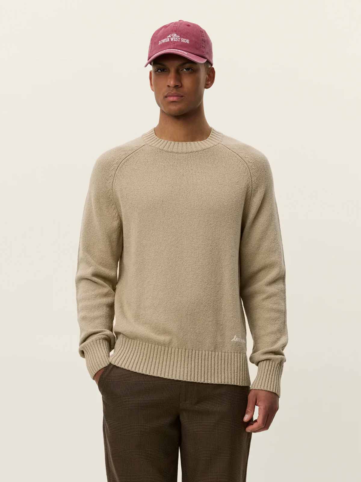 Les Deux Brad Roundneck Knit Dark Sand