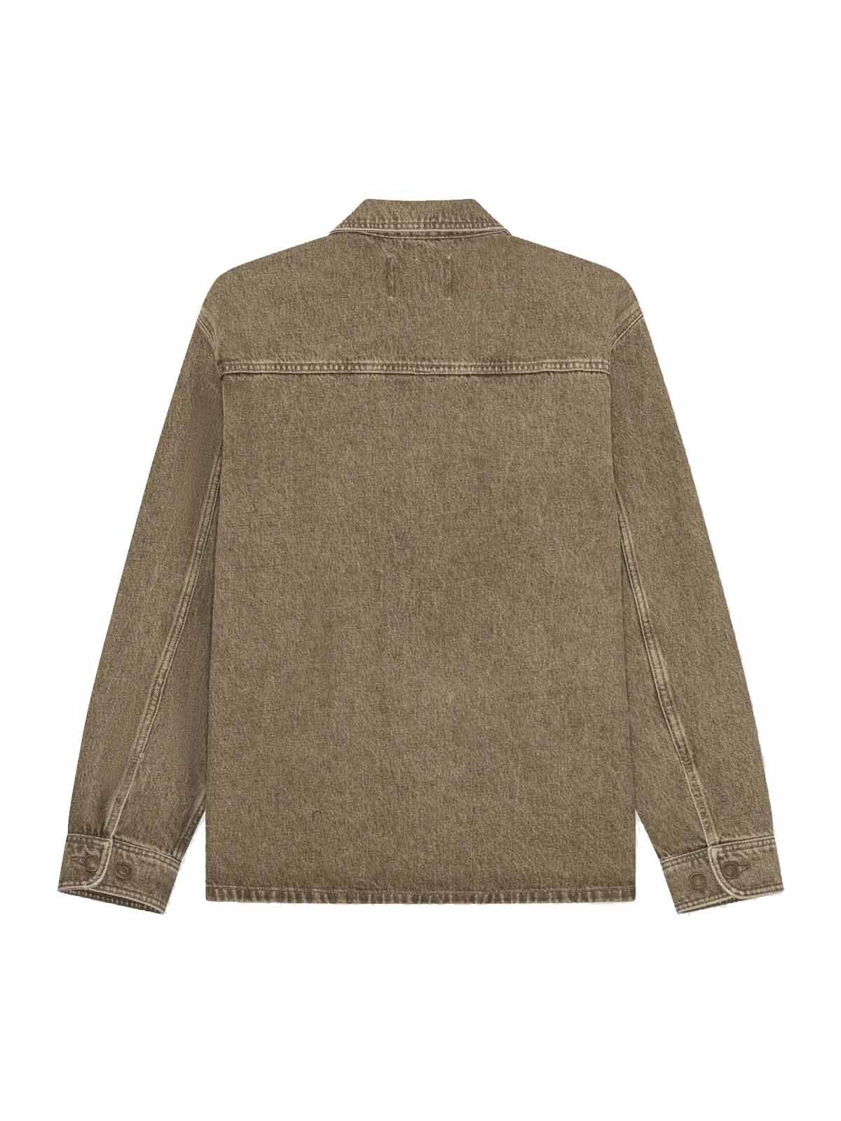 Les Deux Denim Overshirt Light Brown Denim Wash
