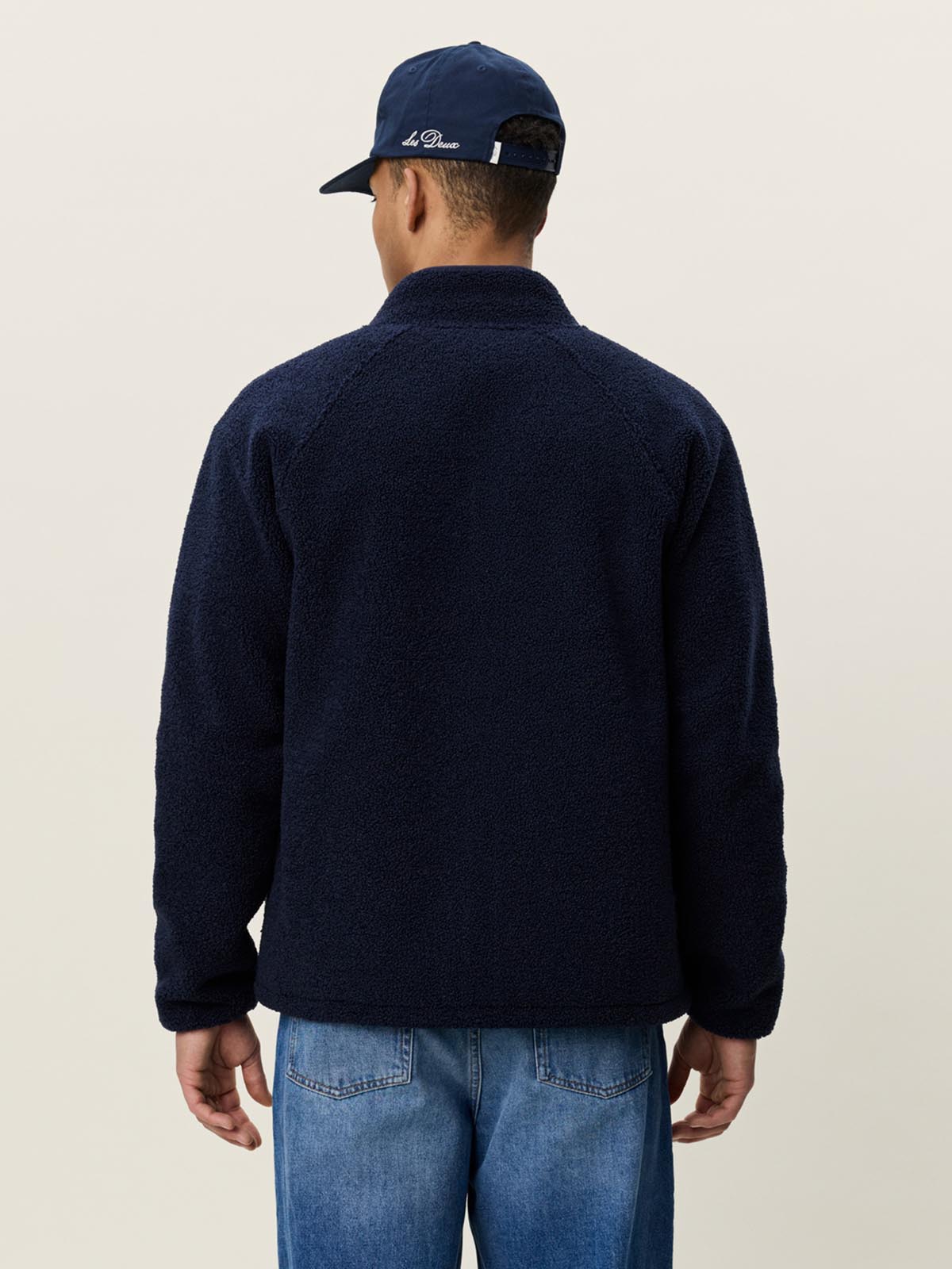 Les Deux Patch Teddy Jacket Dark Navy