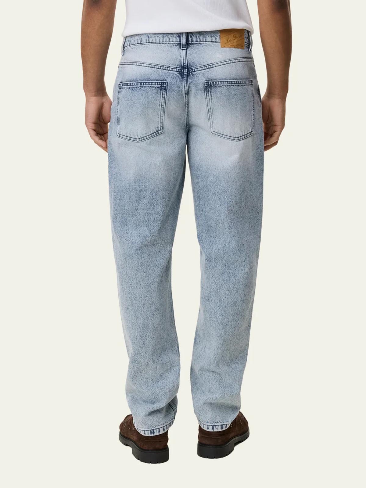 Les Deux Ryder Bleached Denim Jeans Light Ice Blue Wash L32
