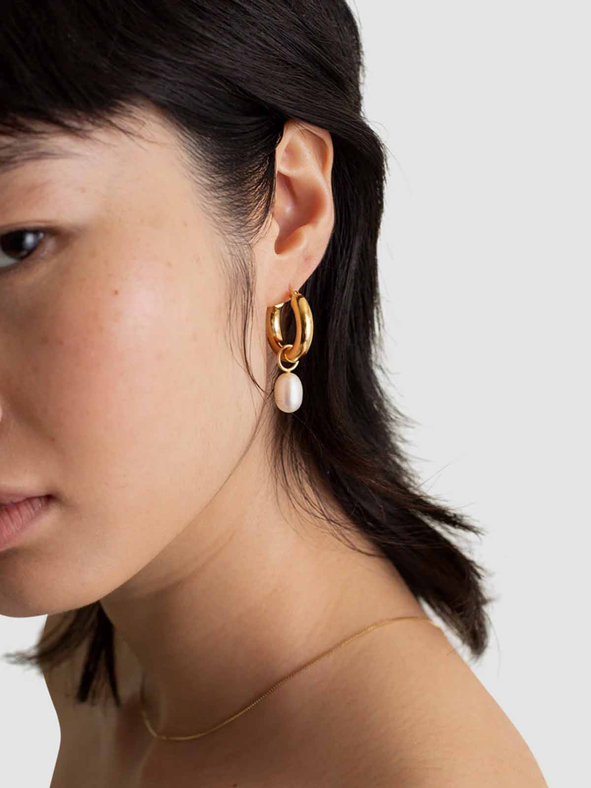 Les Solides Hoops Click Gold