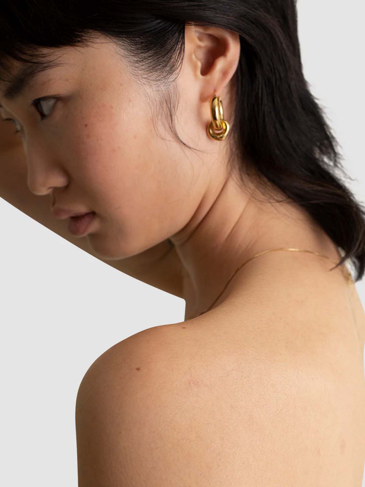 Les Solides Hoops Click Gold