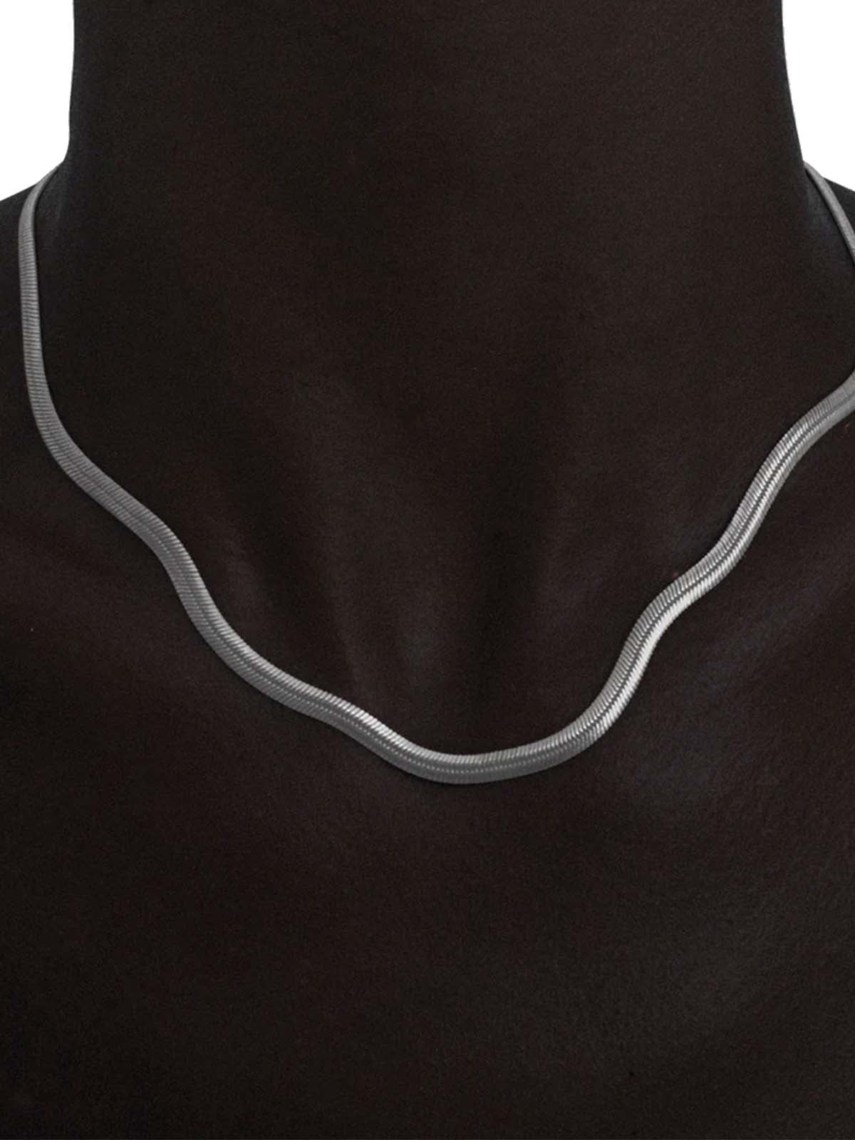 Les Solides Snake Necklace Silver
