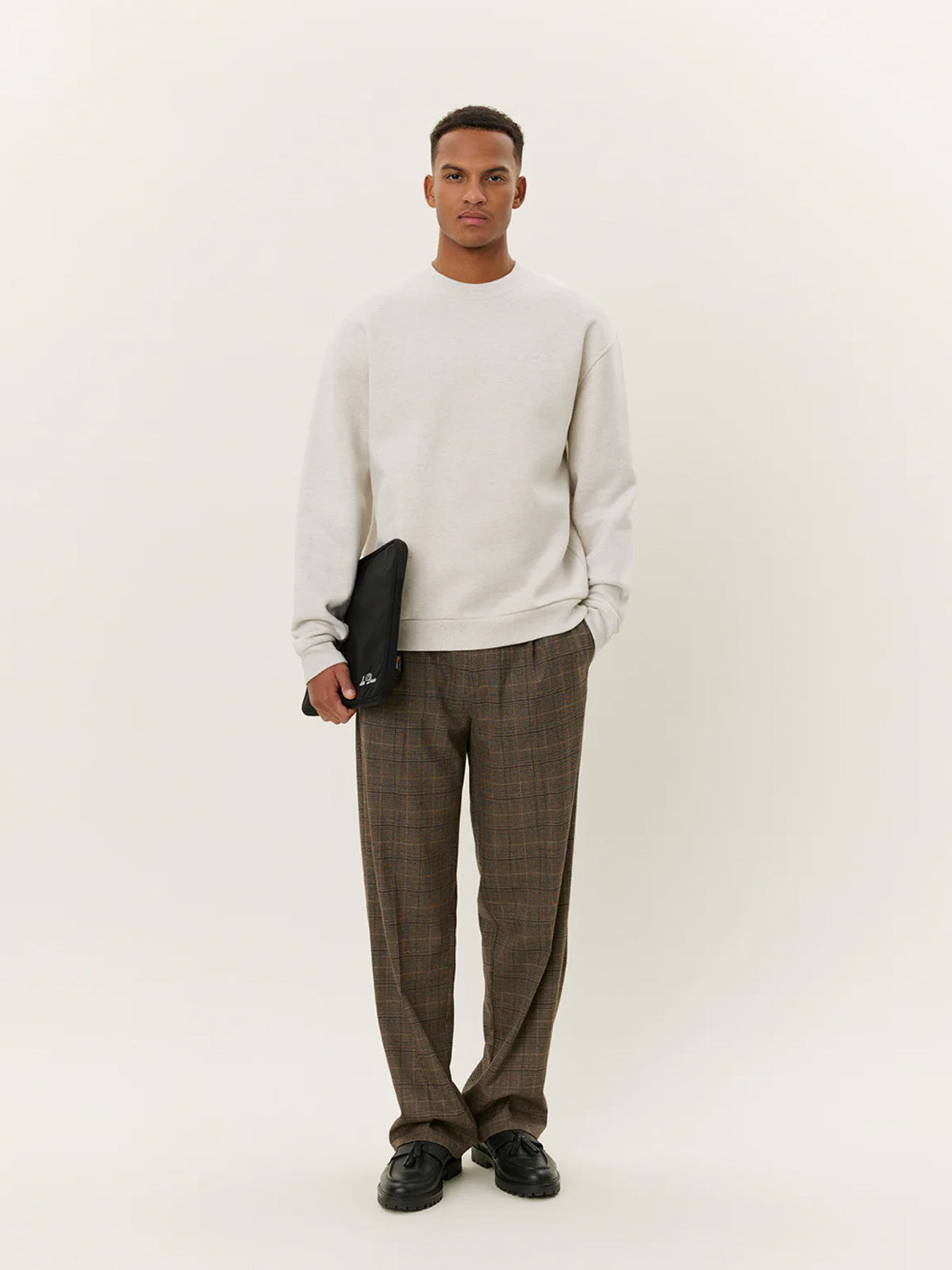 Les Deux Crew Sweatshirt Snow Melange