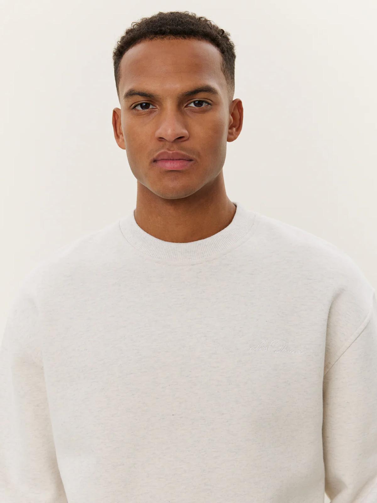 Les Deux Crew Sweatshirt Snow Melange