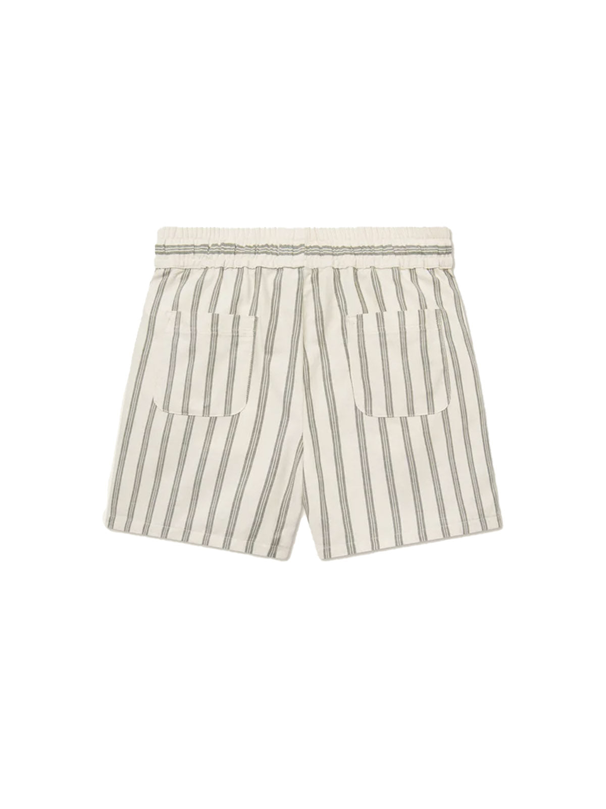 Les Deux Lawson Stripe Shorts Ivory Chive
