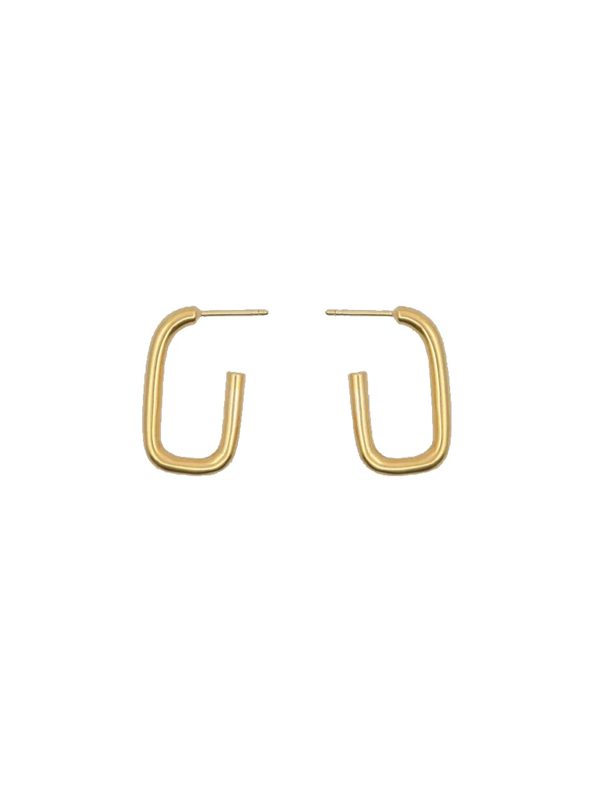 Les Solides Square Oval Hoops Gold