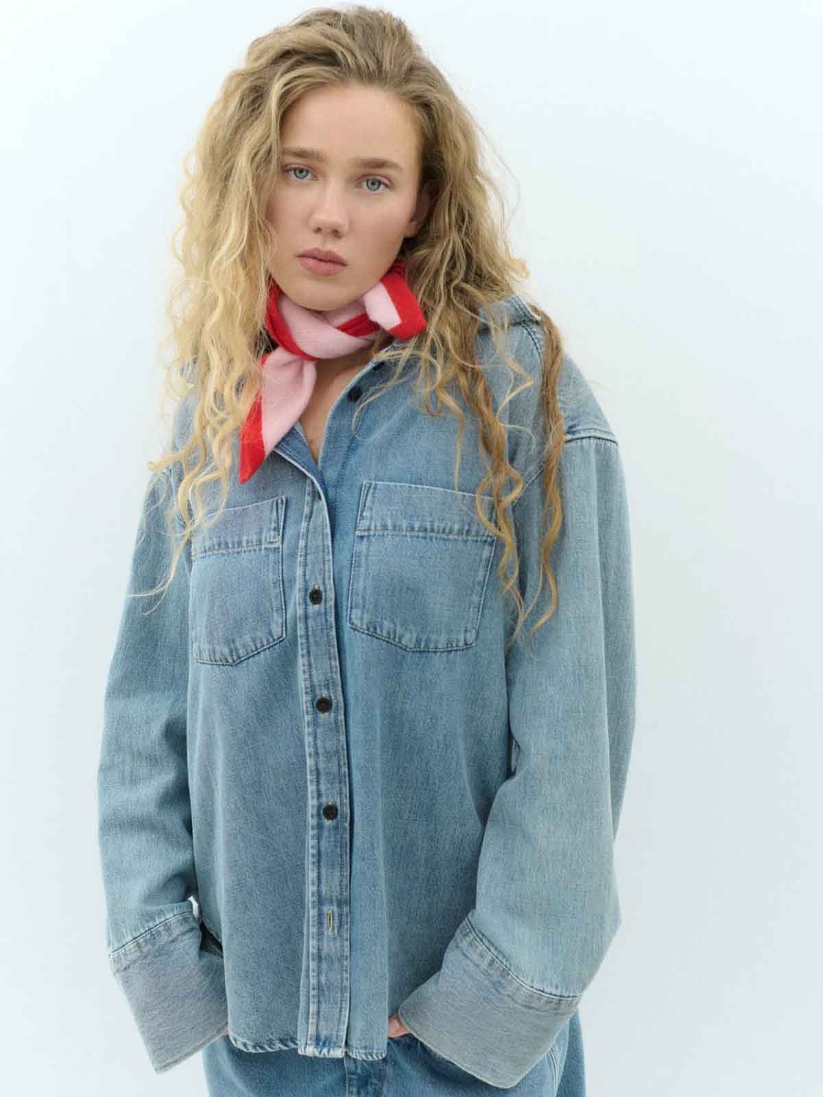 Lovem Mini Scarf Pink Red