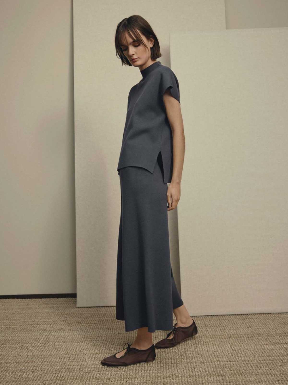 MSCH Arisha Thamira HW Skirt Pants India Ink