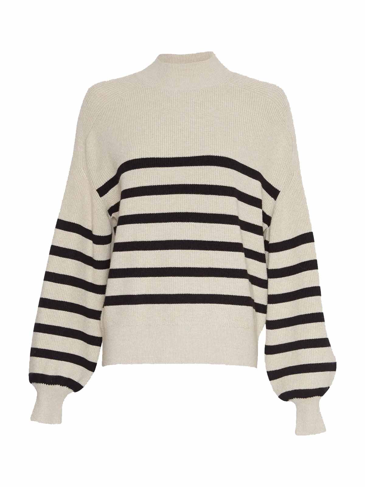MSCH Maura Rachelle M Pullover Stripe Oat Mel Black