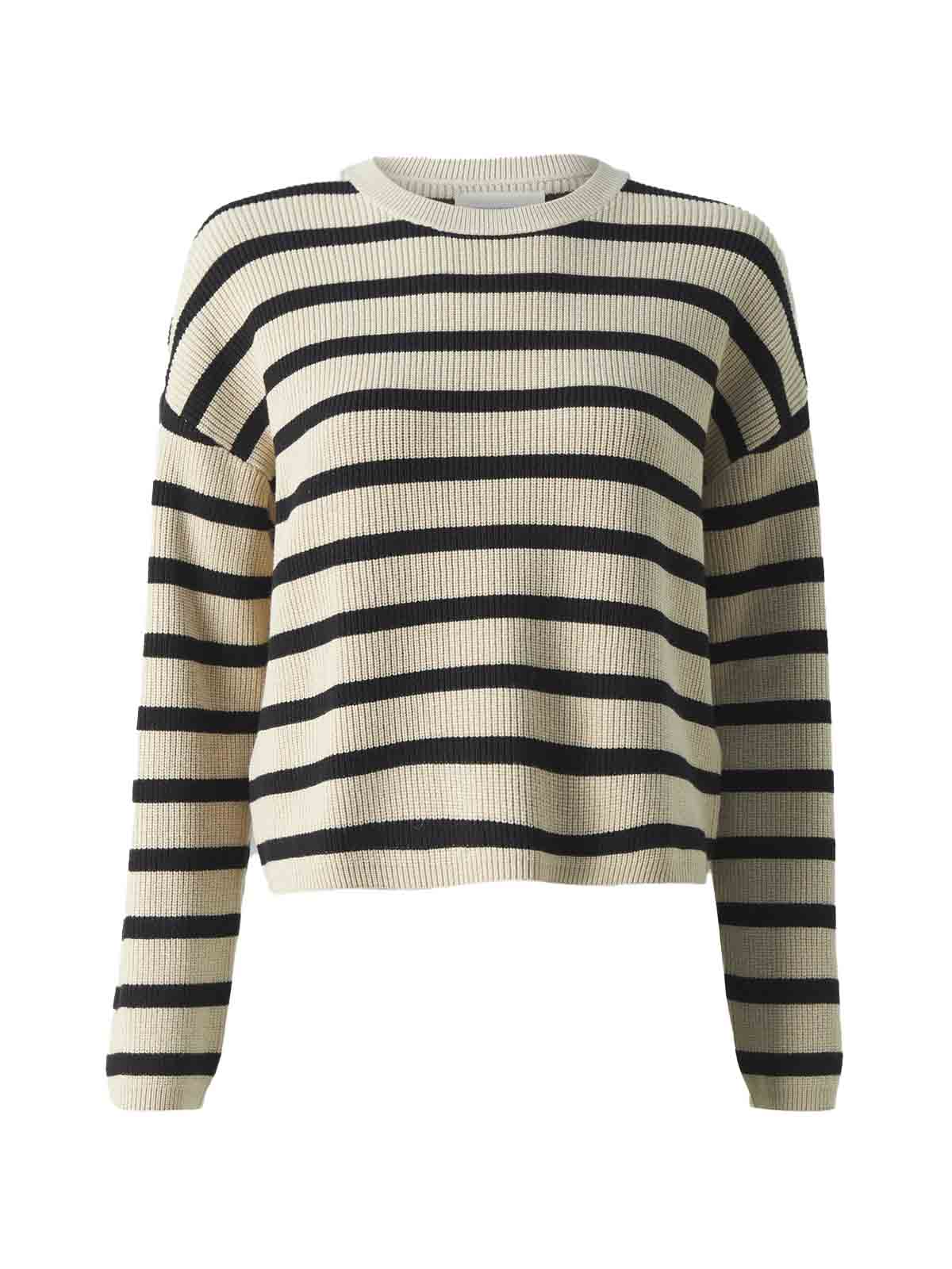 MSCH Maura Rachelle M Pullover Stripe Oat Mel Black