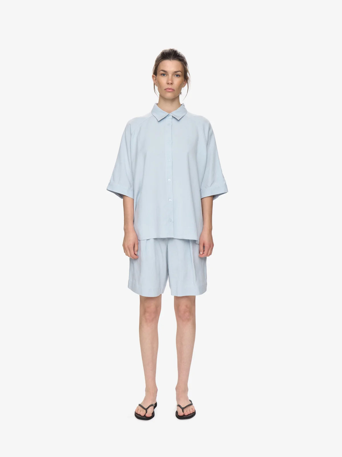 Minimum Abby Wide SS Shirt Xenon Blue