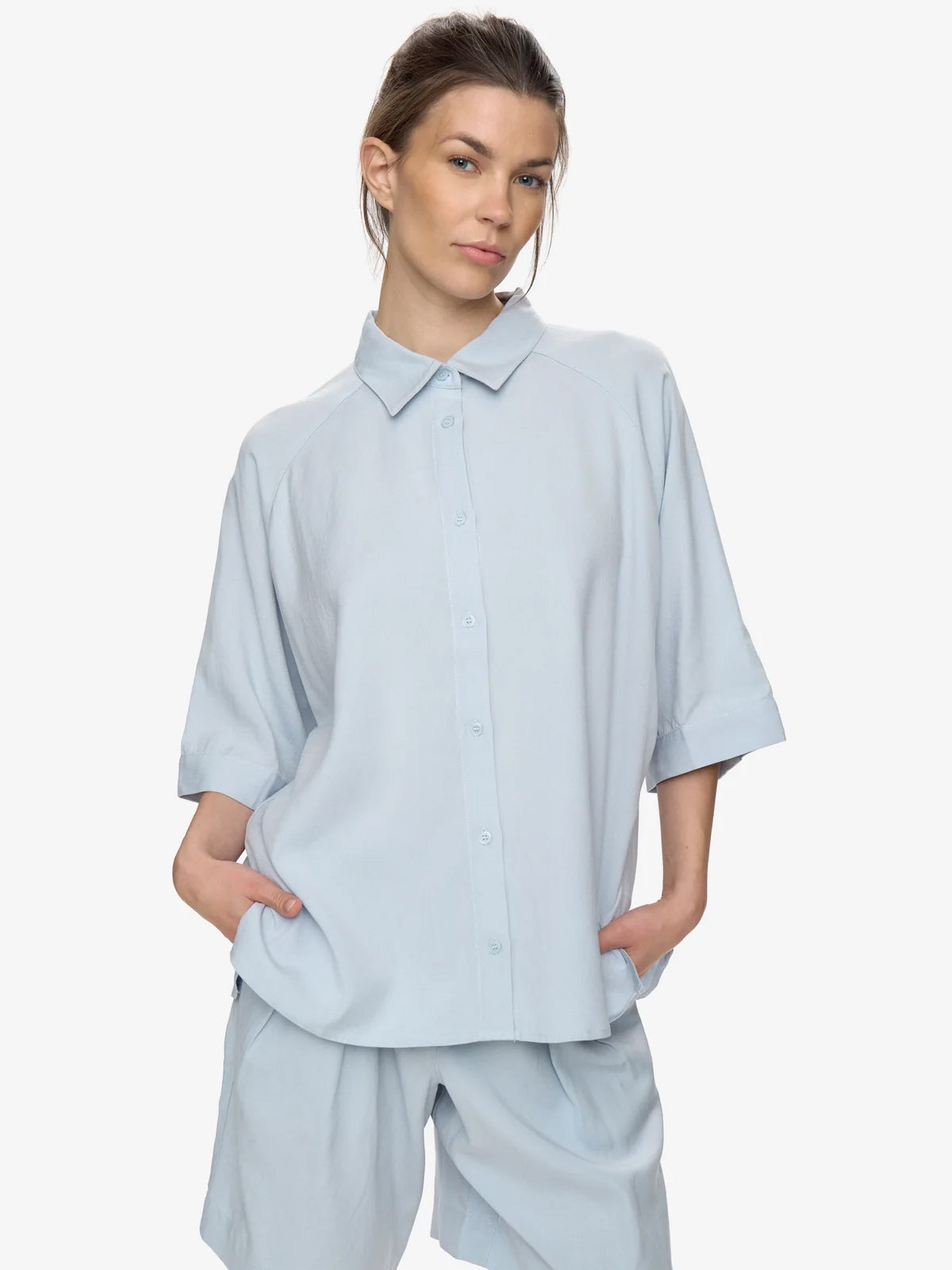 Minimum Abby Wide SS Shirt Xenon Blue
