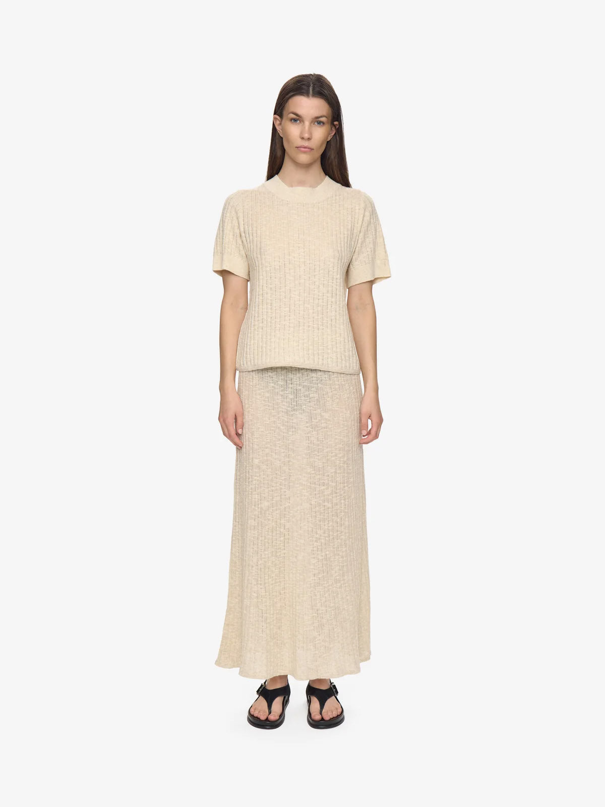 Minimum Aldina SS Jumper Brown Rice