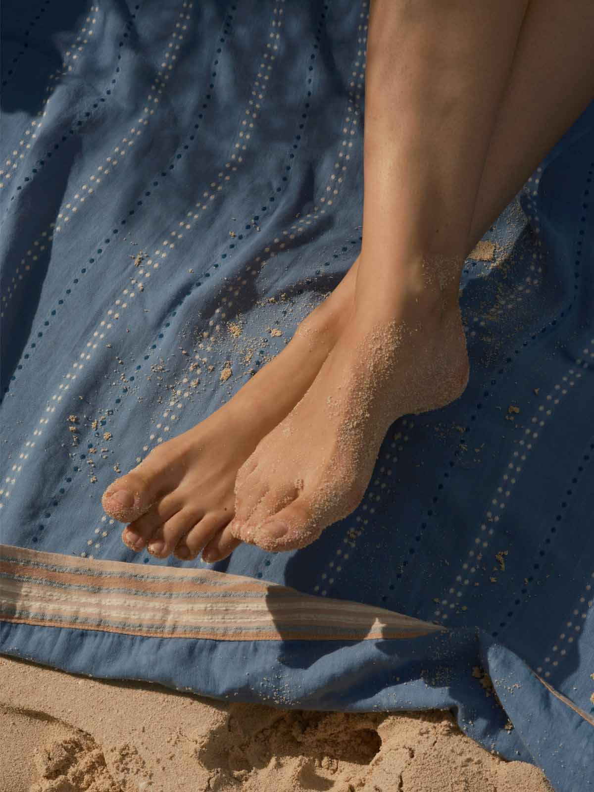 Mollusk Beach Party Blanket Blue Dobby