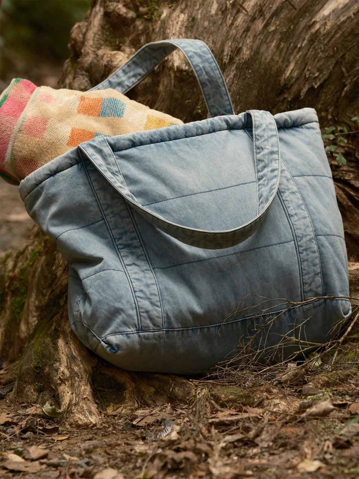 Mollusk Puffy Beach Tote Denim