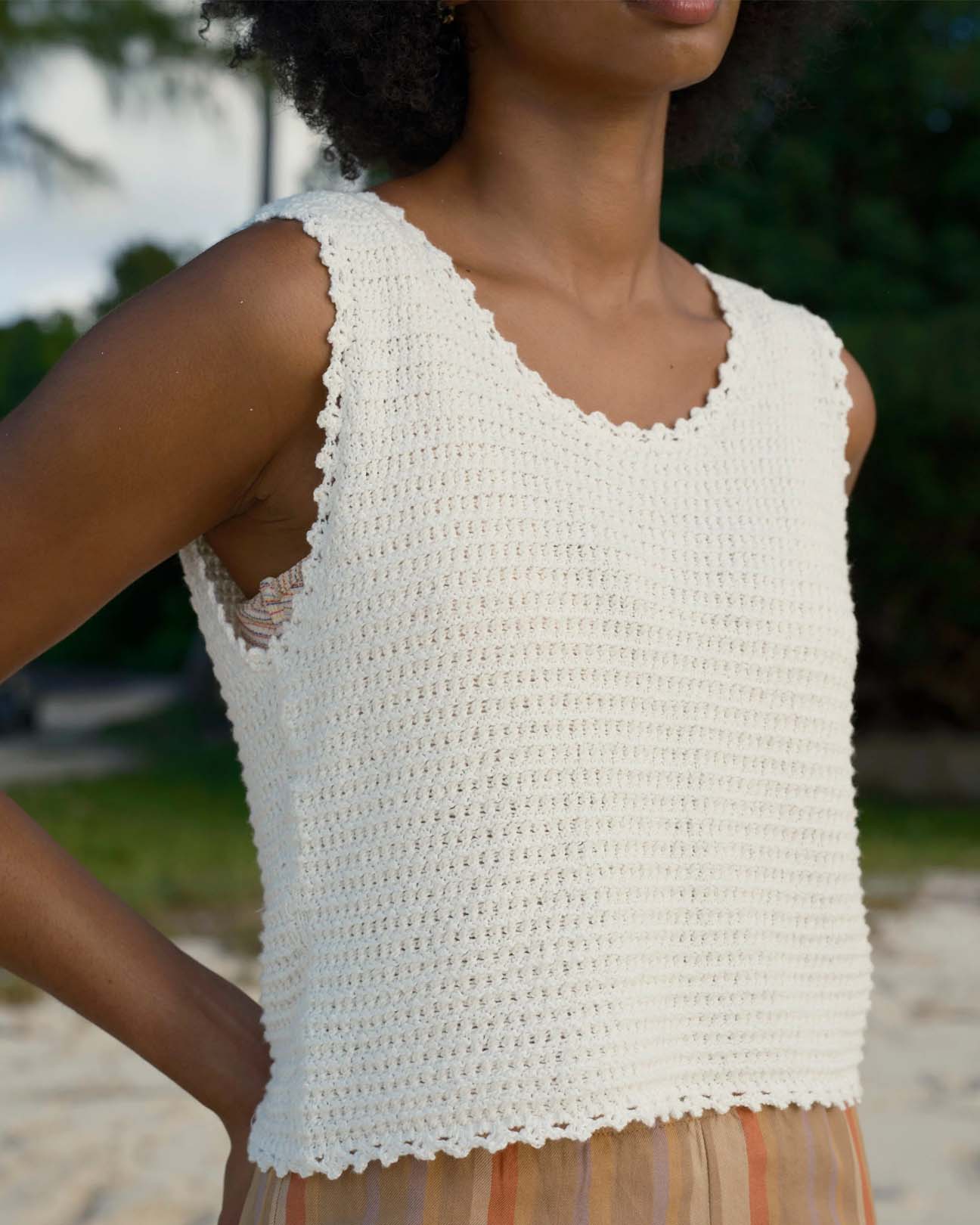 Mollusk Women Crochet Beach Tank Salt