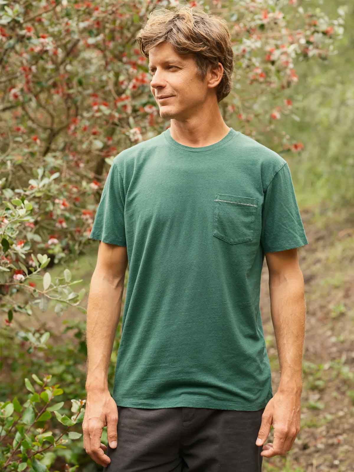 Mollusk Hemp Pocket Tee Forest