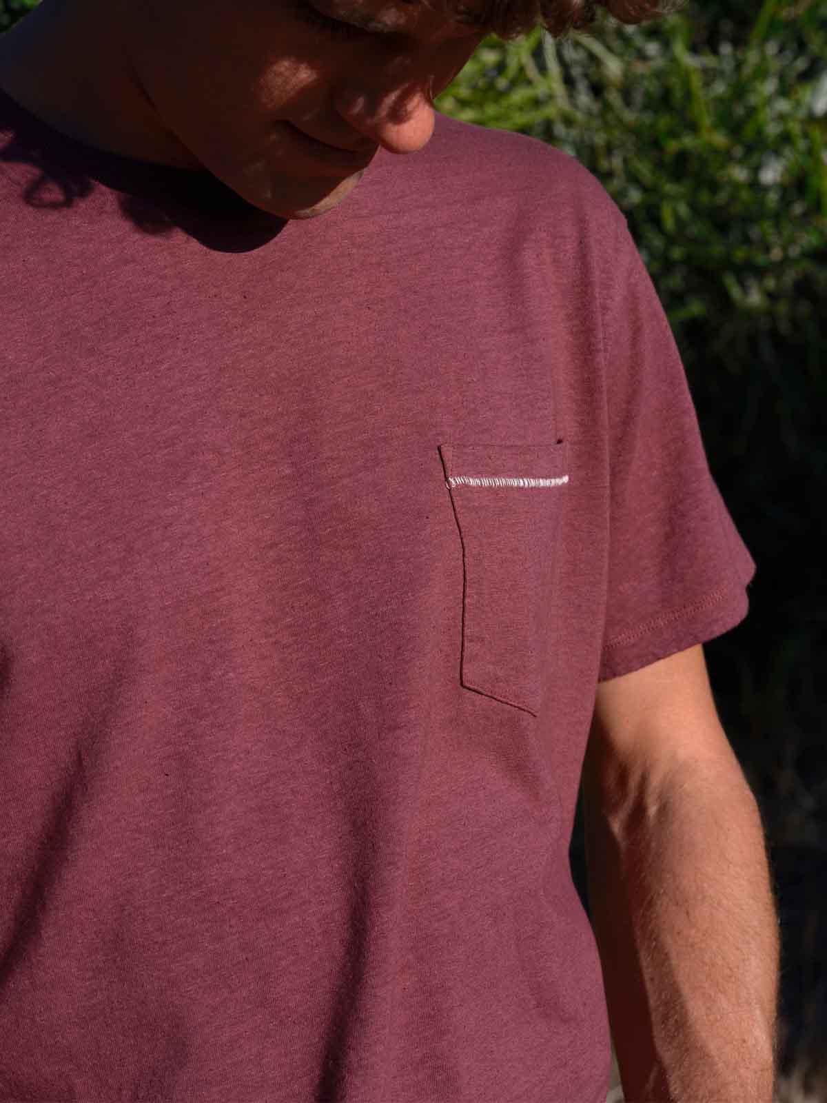 Mollusk Hemp Pocket Tee Mulberry