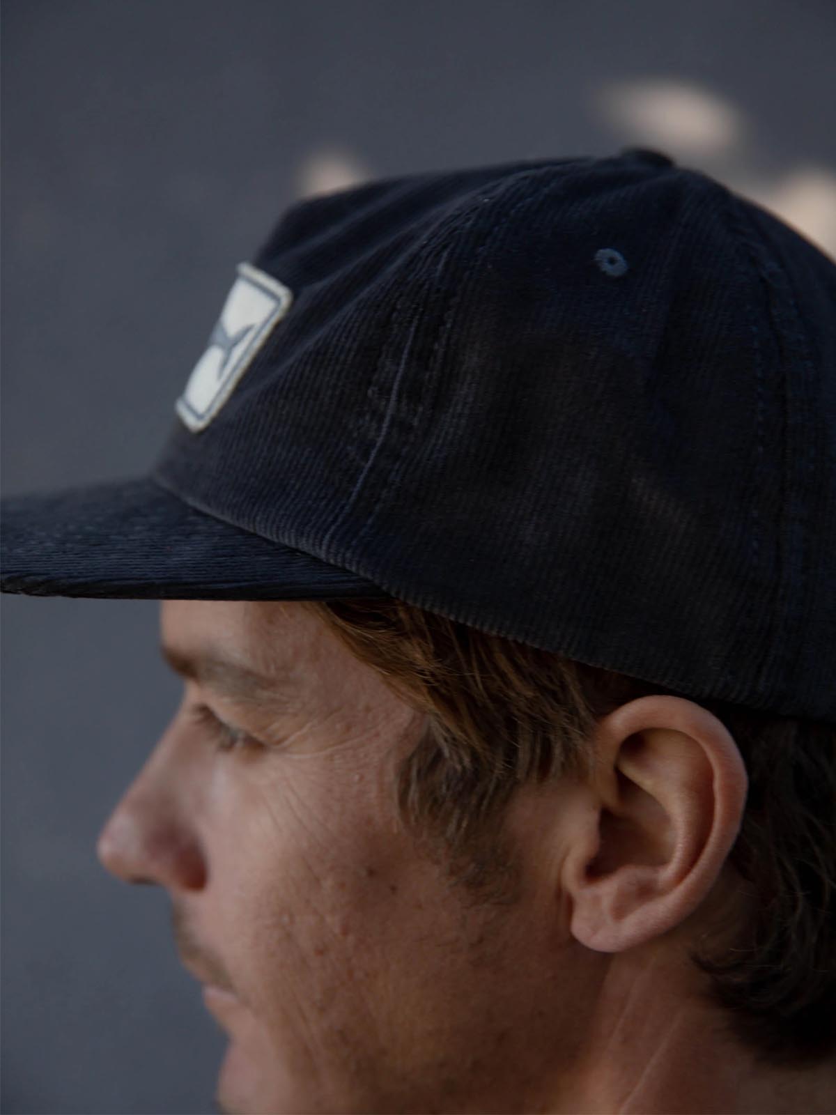Mollusk Whale Patch Corduroy Hat Charcoal
