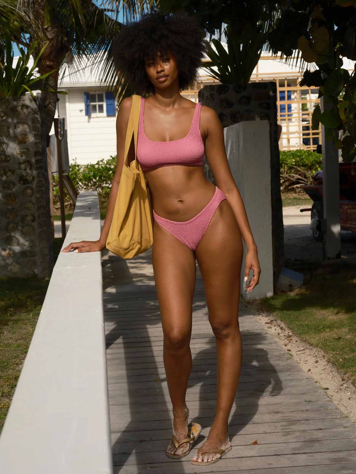 Mollusk Womens Ripple Bikini Top Passion Berry