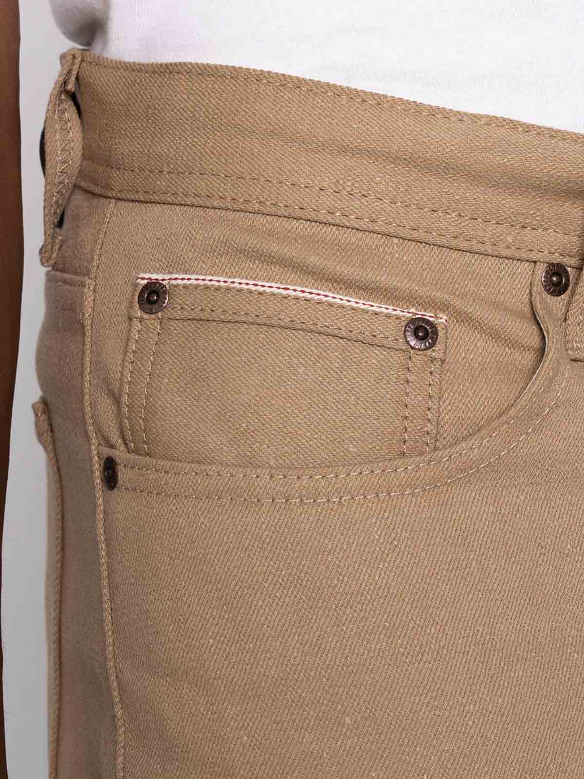 Naked & Famous Denim Weird Guy Camel Slub Selvedge Beige L32