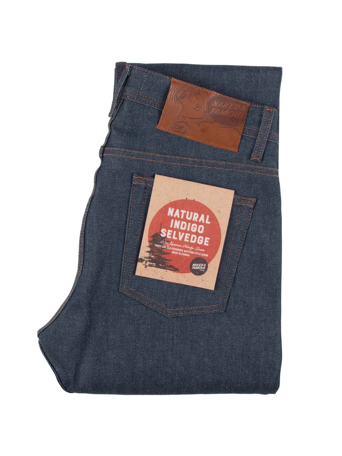 Naked & Famous Denim Weird Guy Natural Indigo Selvedge L32