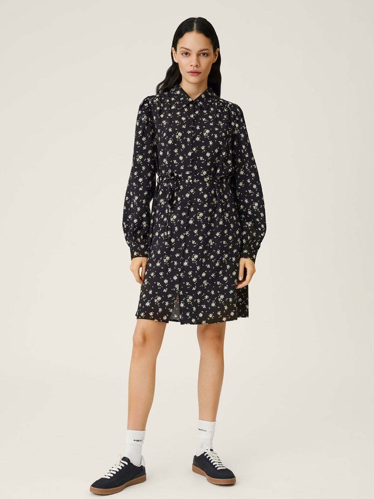 MSCH Nathasia Ladonna Shirt Dress Black Flower