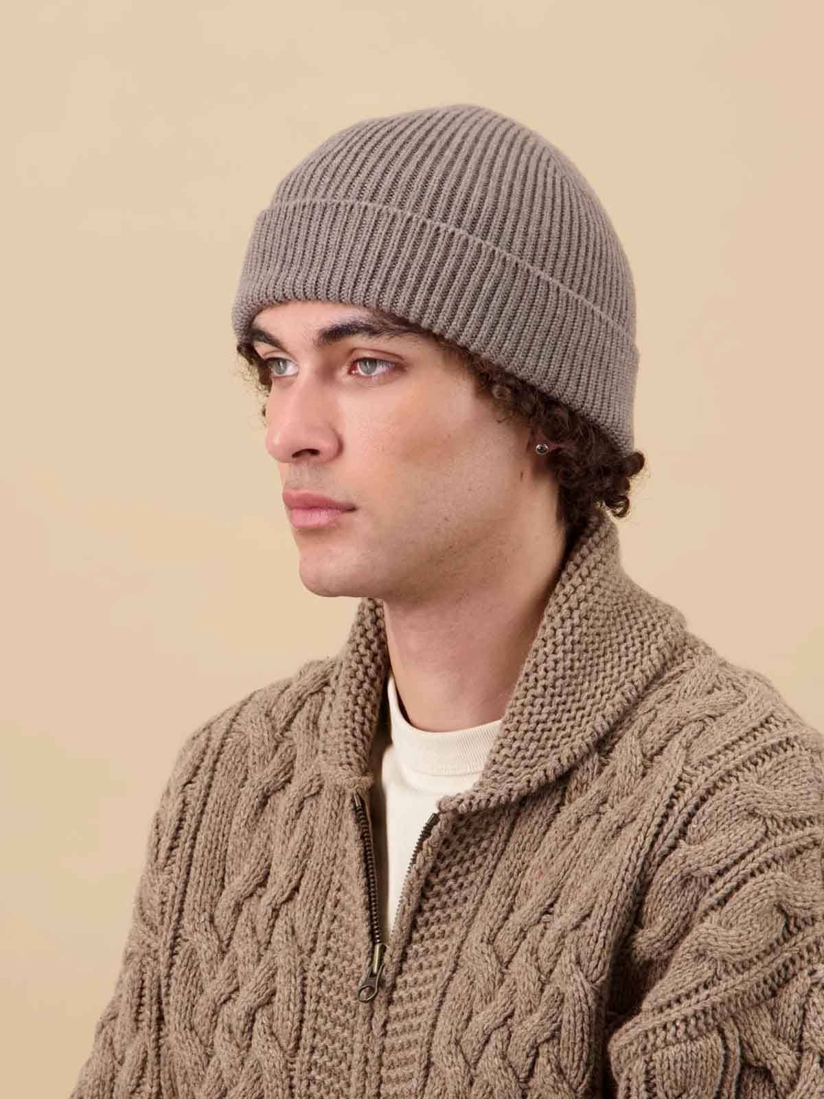 Nitto Beanie Ara Merino Wool Taupe