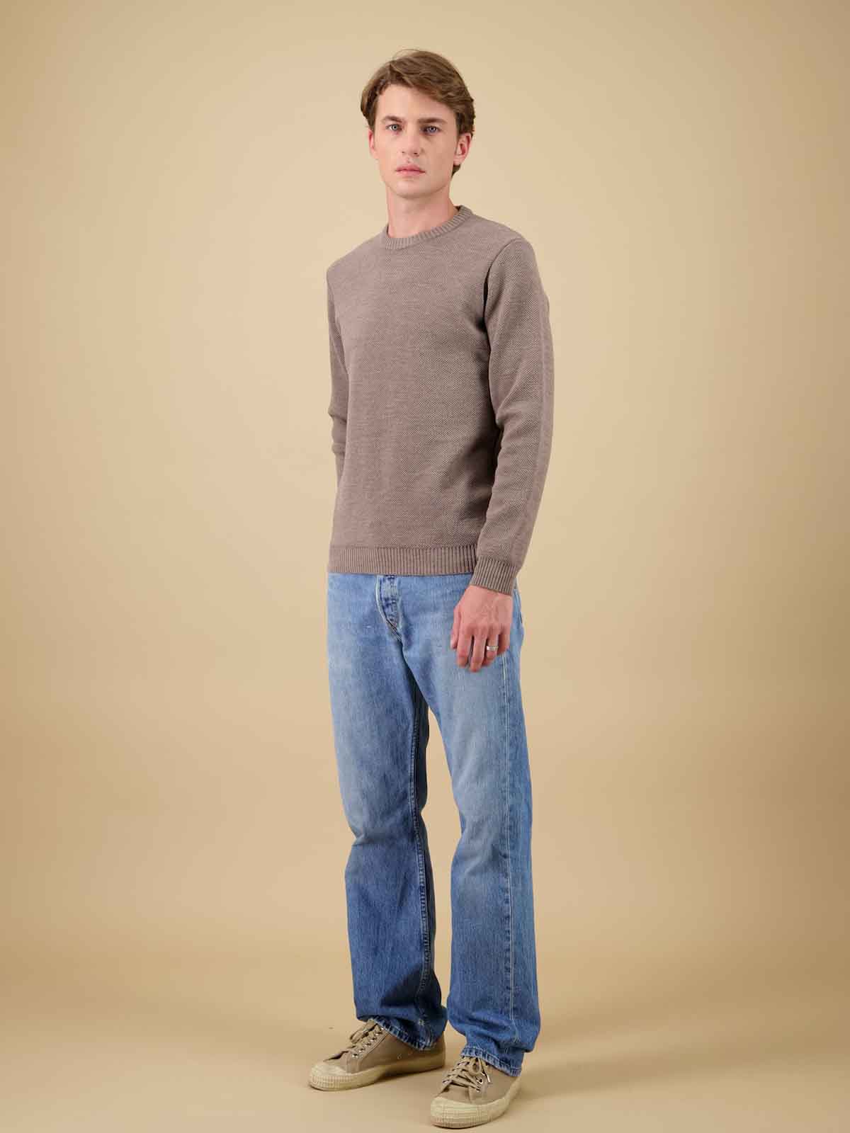 Nitto Merino Jumper Youri Taupe