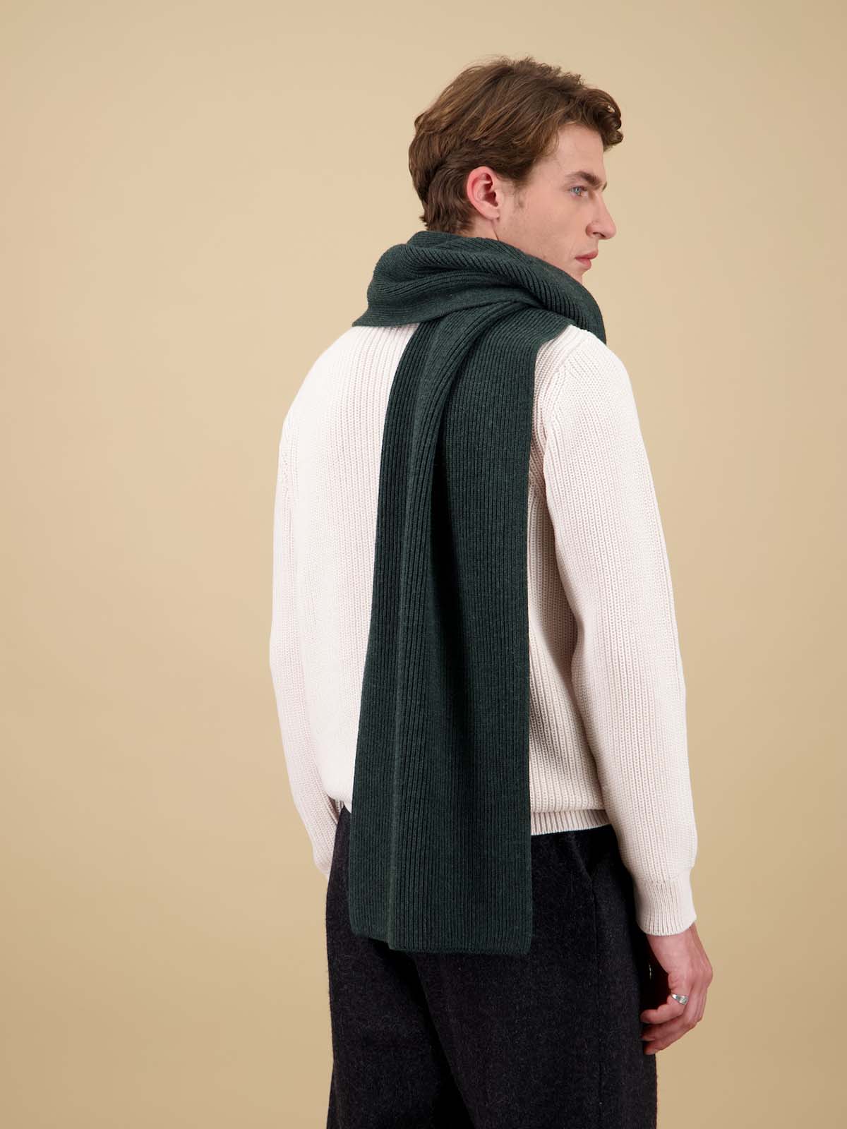 Nitto Scarf Loris Merino Wool Forest Green