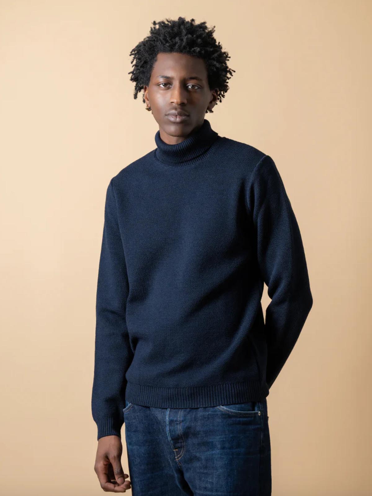 Nitto Merino Turtle Neck Jumper Youri Marine