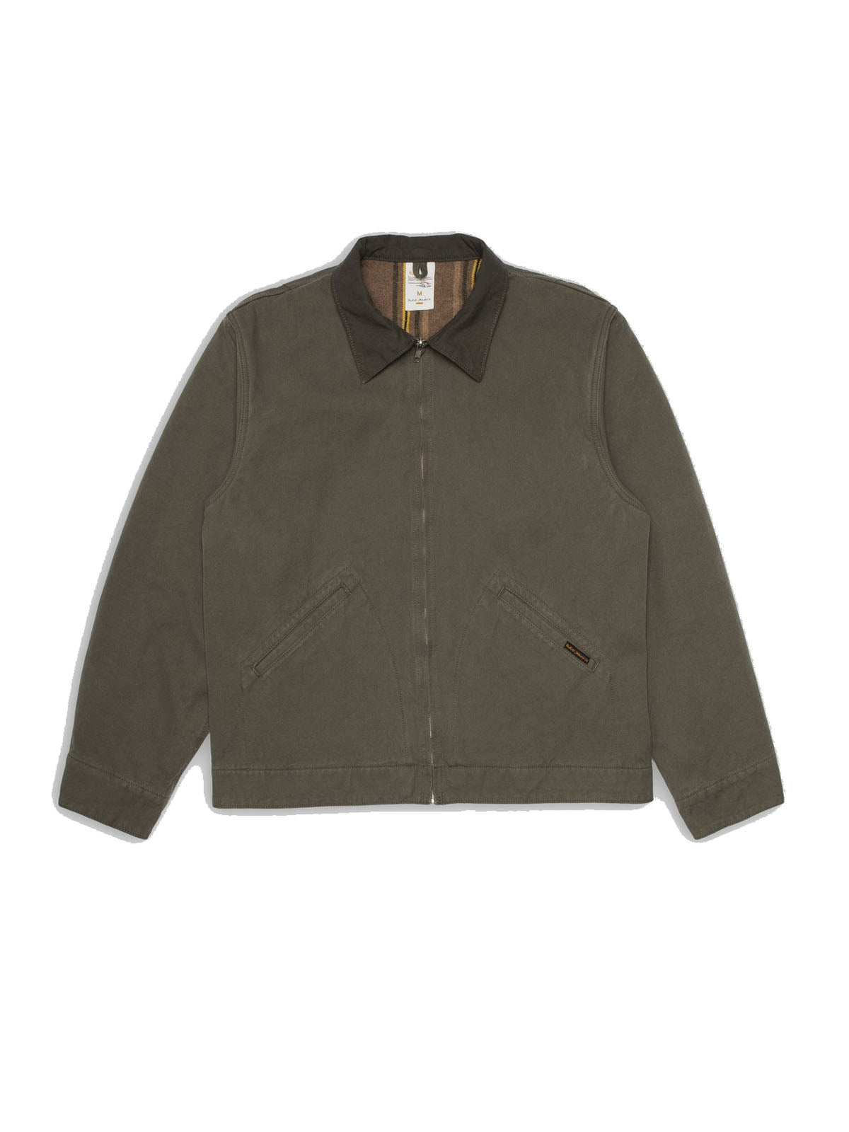 Nudie Jeans Co Blake Zip Jacket Duck Canvas Green