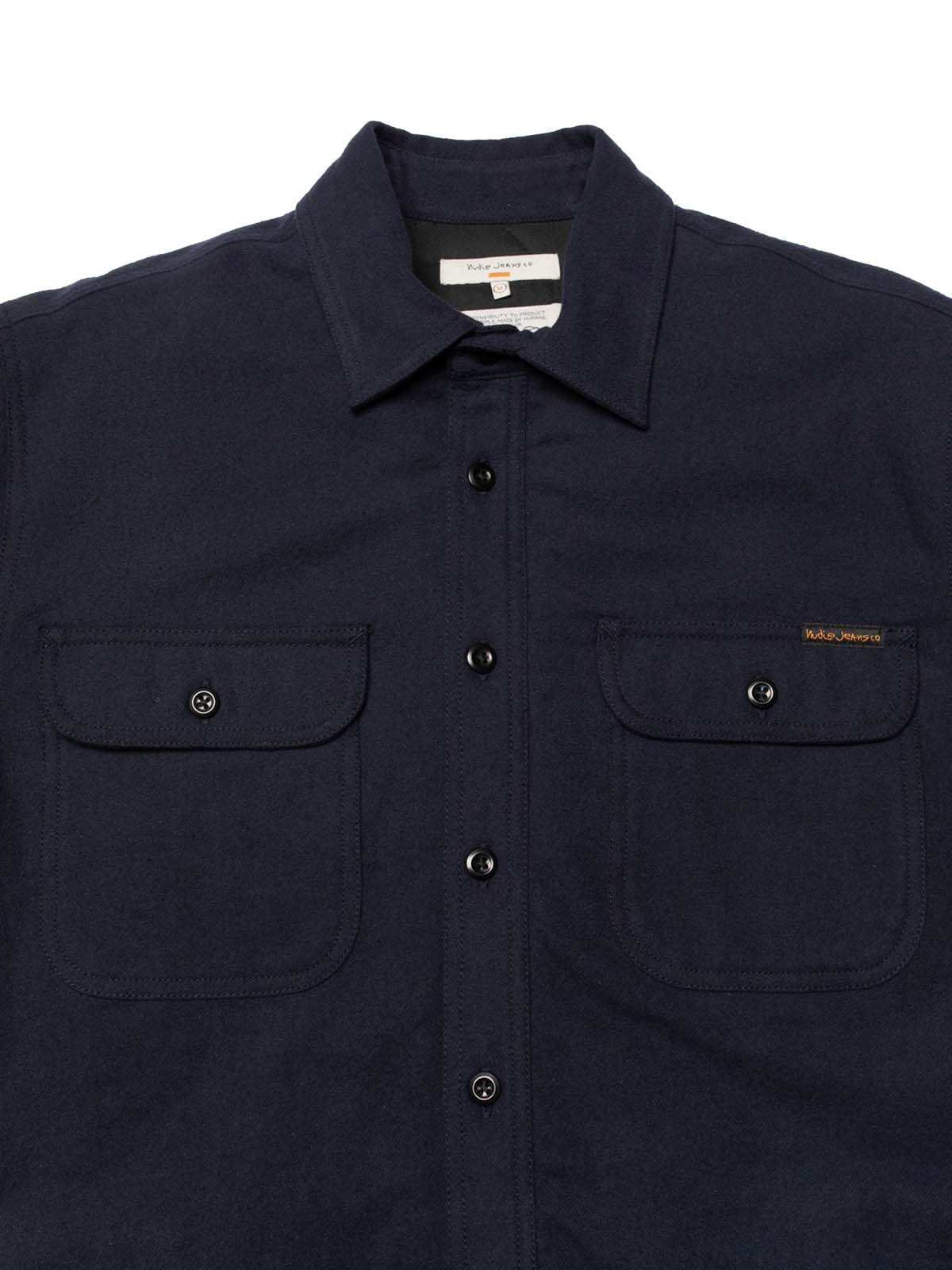 Nudie Jeans Co Glenn Padded Shirt Flannel Blueberry