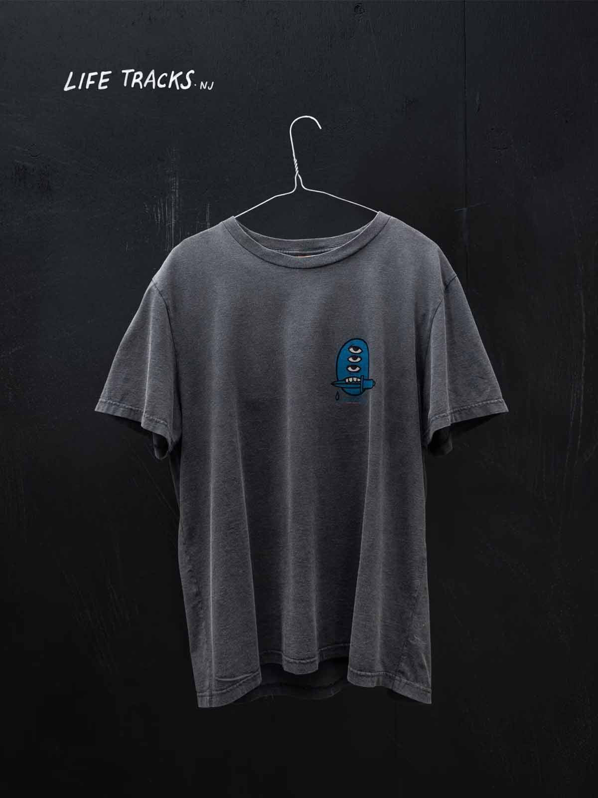 Nudie Jeans Co Roy Raw Tracks T-Shirt Antracite