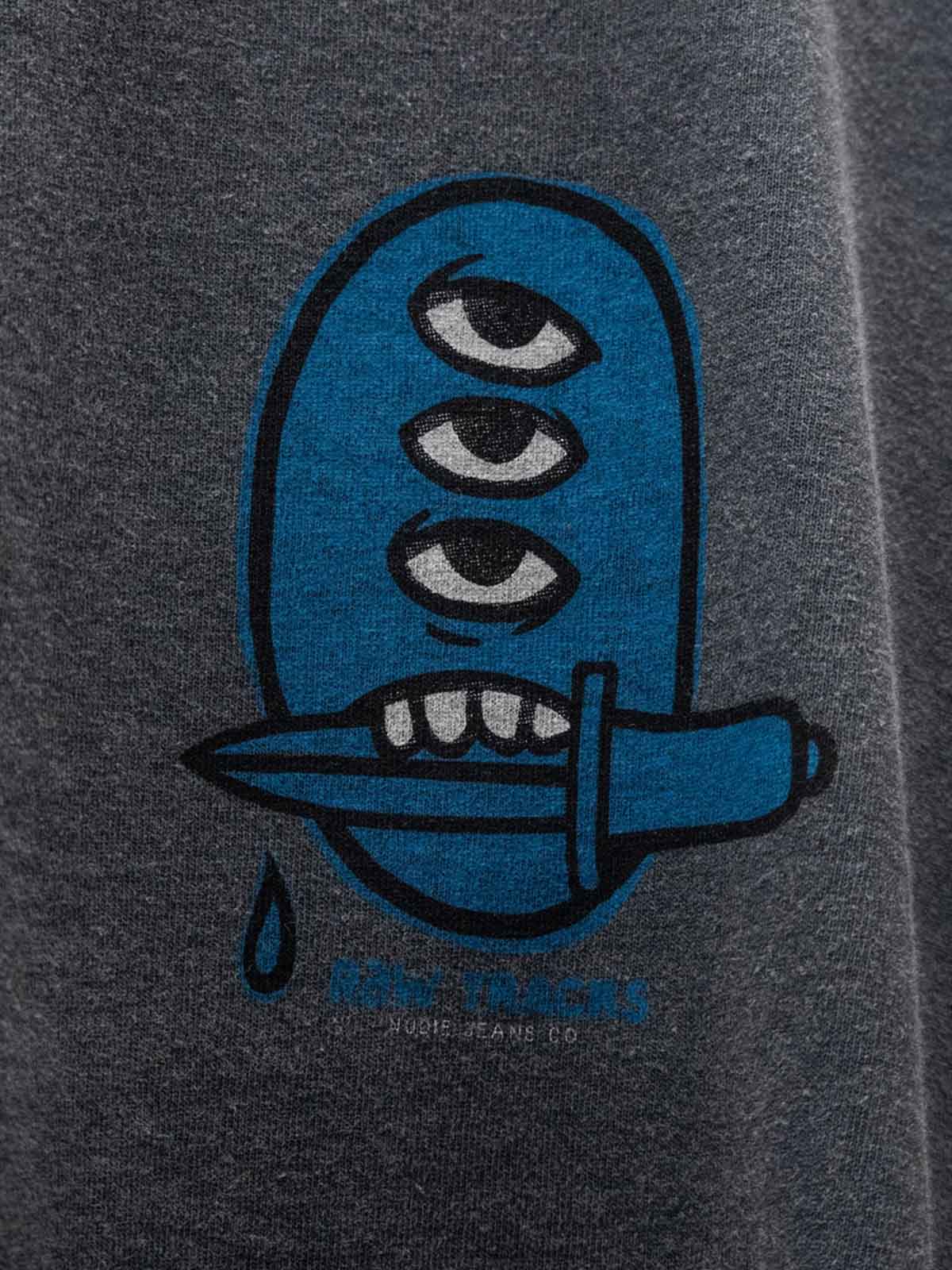 Nudie Jeans Co Roy Raw Tracks T-Shirt Antracite