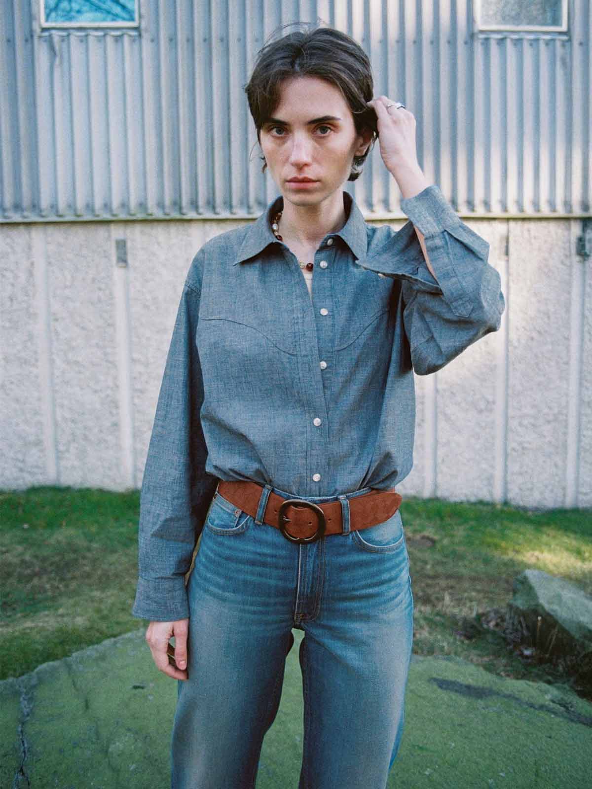 Nudie Jeans Co W's Daisy Chambray Western Shirt