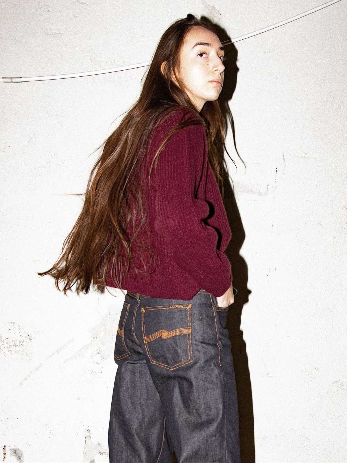 Nudie Jeans Co W's Ellen Cardigan Wool Burgundy