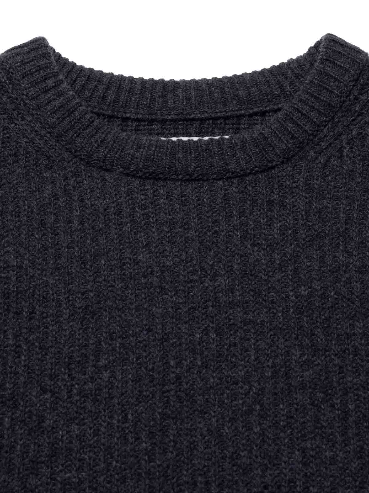 Nudie Jeans Co August Rib Wool Jumper Anthracite Melange