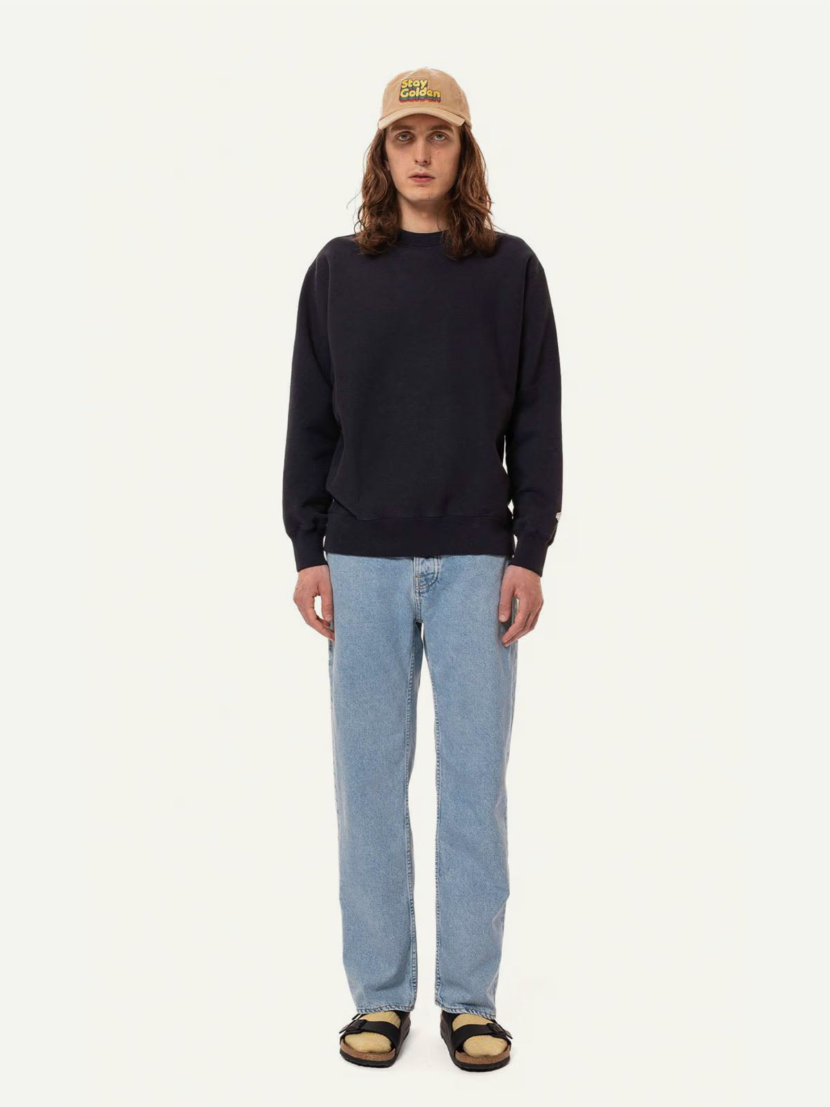 Nudie Jeans Co Hasse Crew Neck Navy