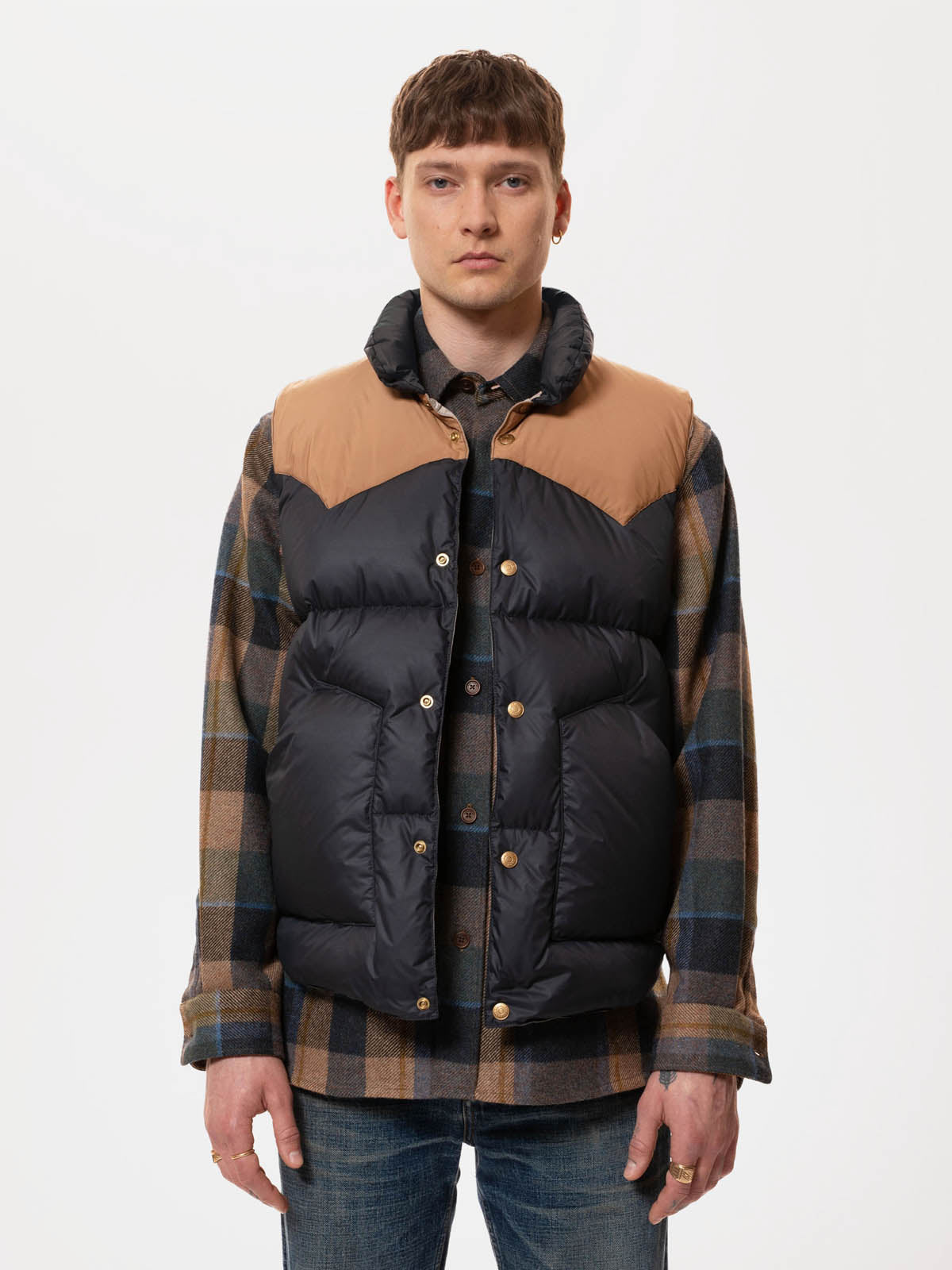 Nudie Jeans Co Kirk Puffer Vest Navy
