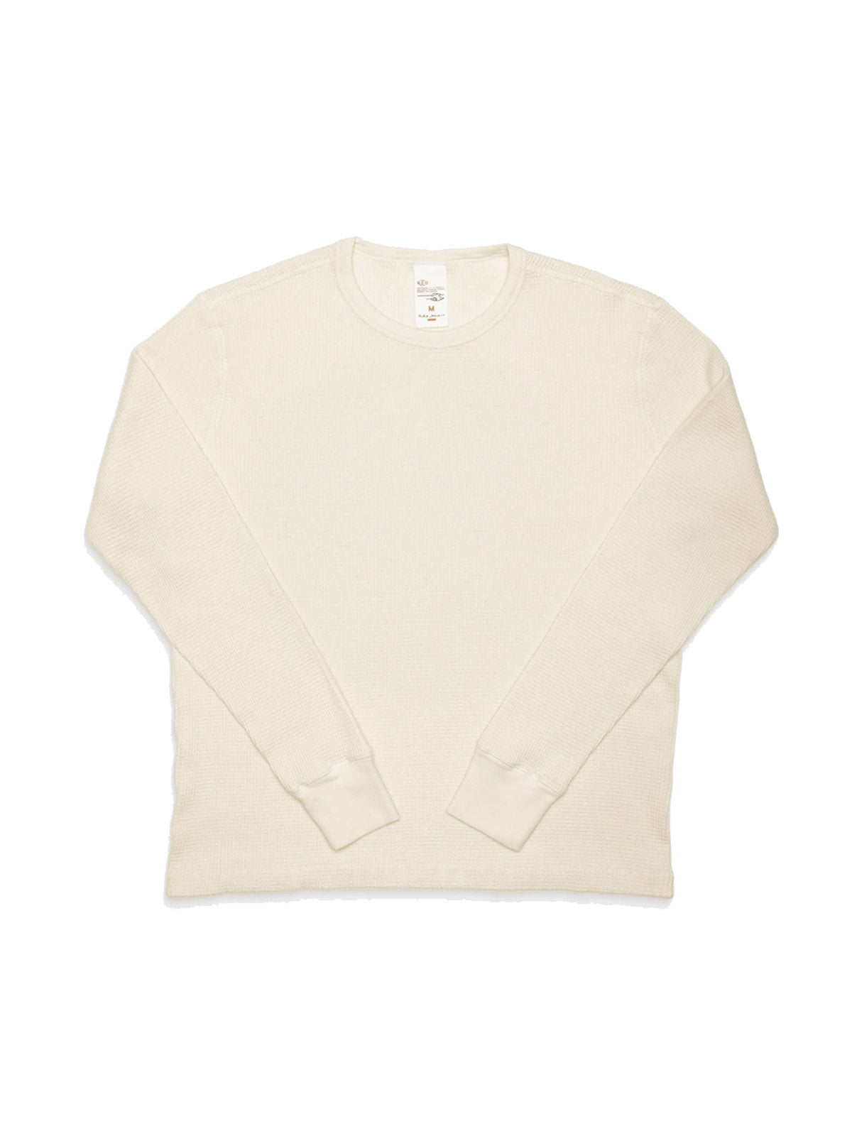 Nudie Jeans Co Long Sleeve Waffle T-Shirt Ecru