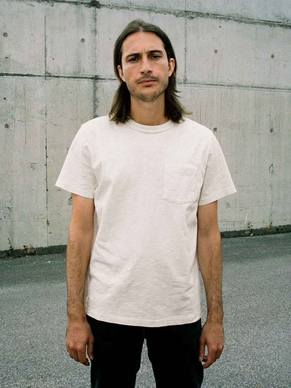 Nudie Jeans Co Roy Heavy Slub T-Shirt Ecru