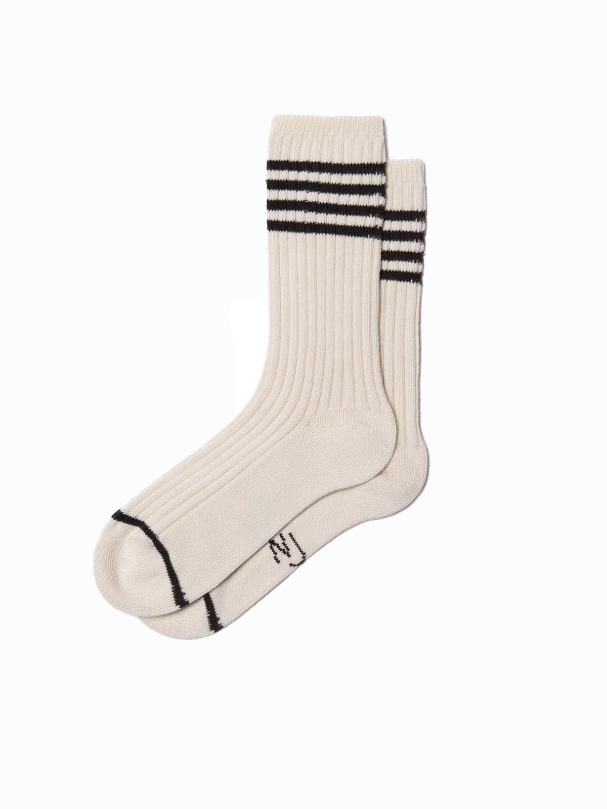 Nudie Jeans Co Women Tennis Socks Stripe Offwhite Black OS