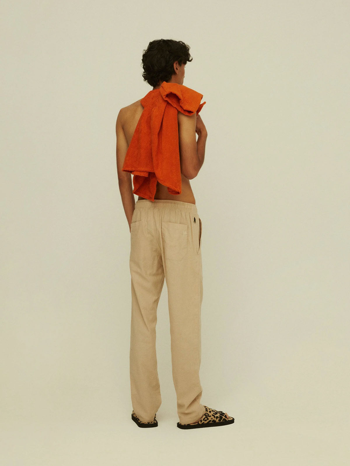 OAS Beige Linen Long Pants