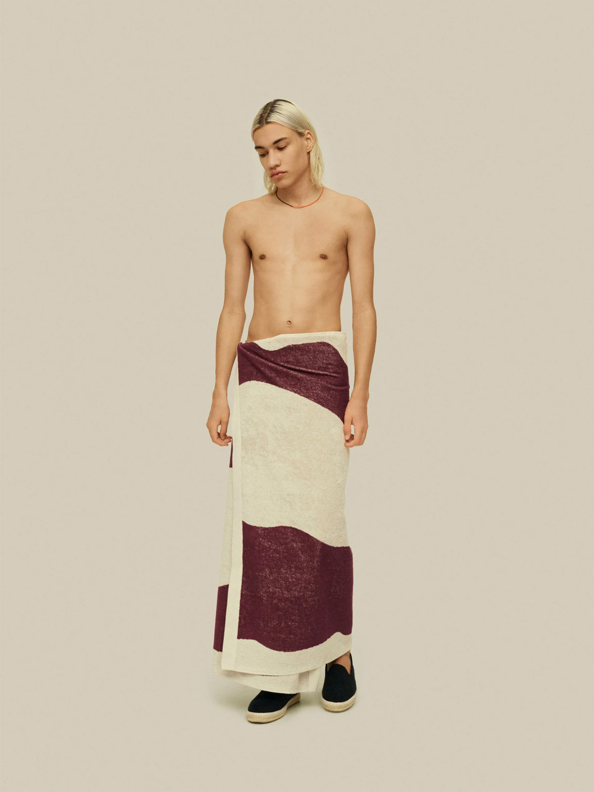 OAS Burgundy Bone Towel