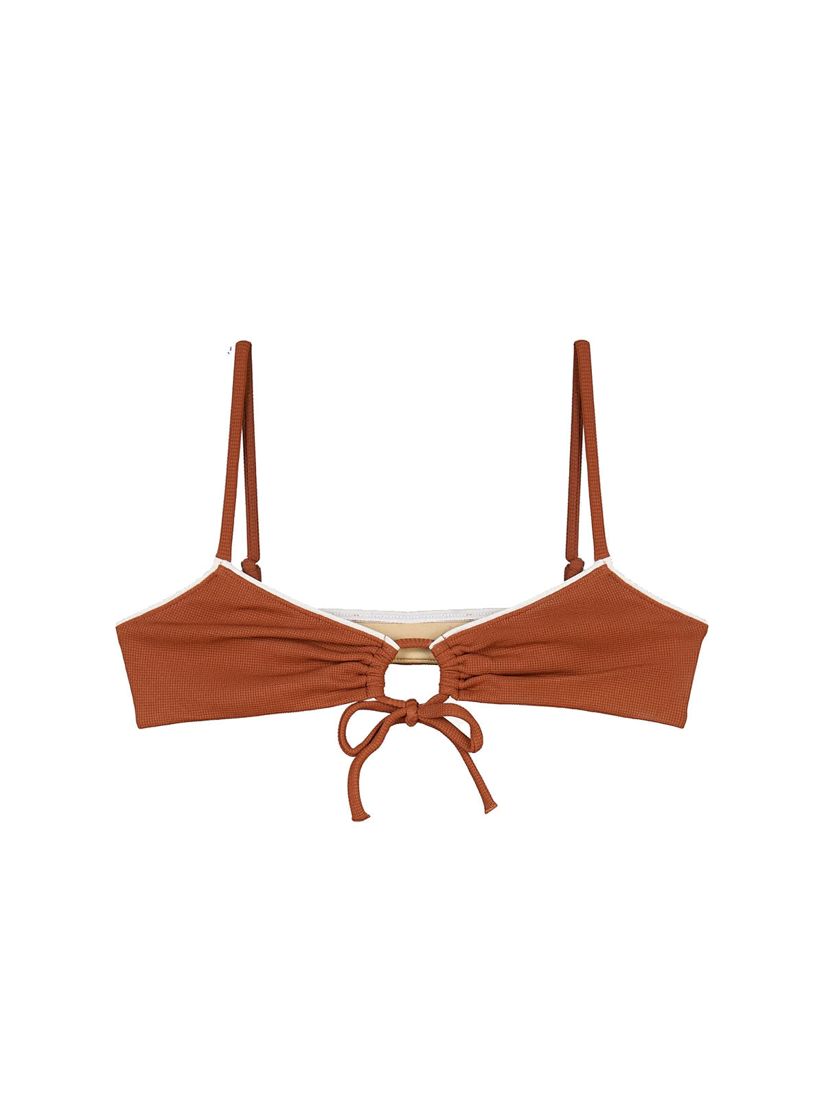 OY Surf Bikini Top Joran Kastanienbraun Piqué