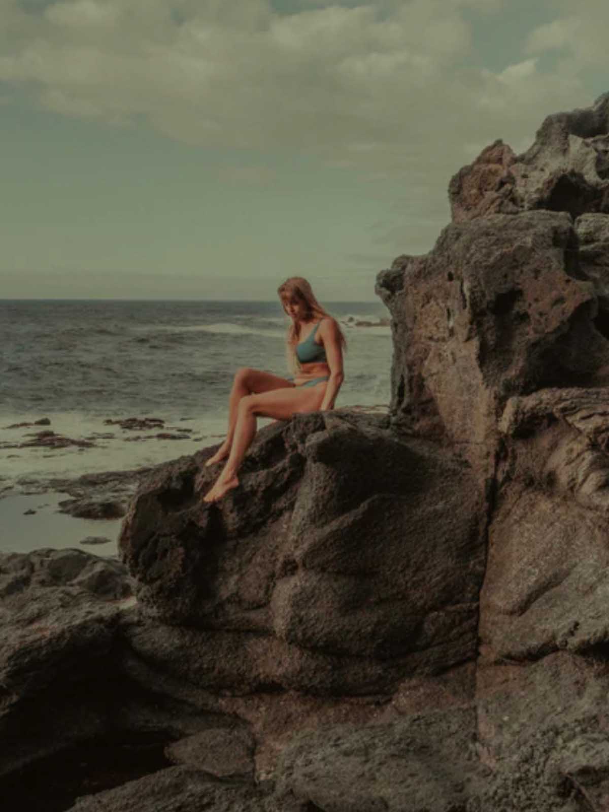 OY Surf Bikini Top Vento Eisblau Shiny